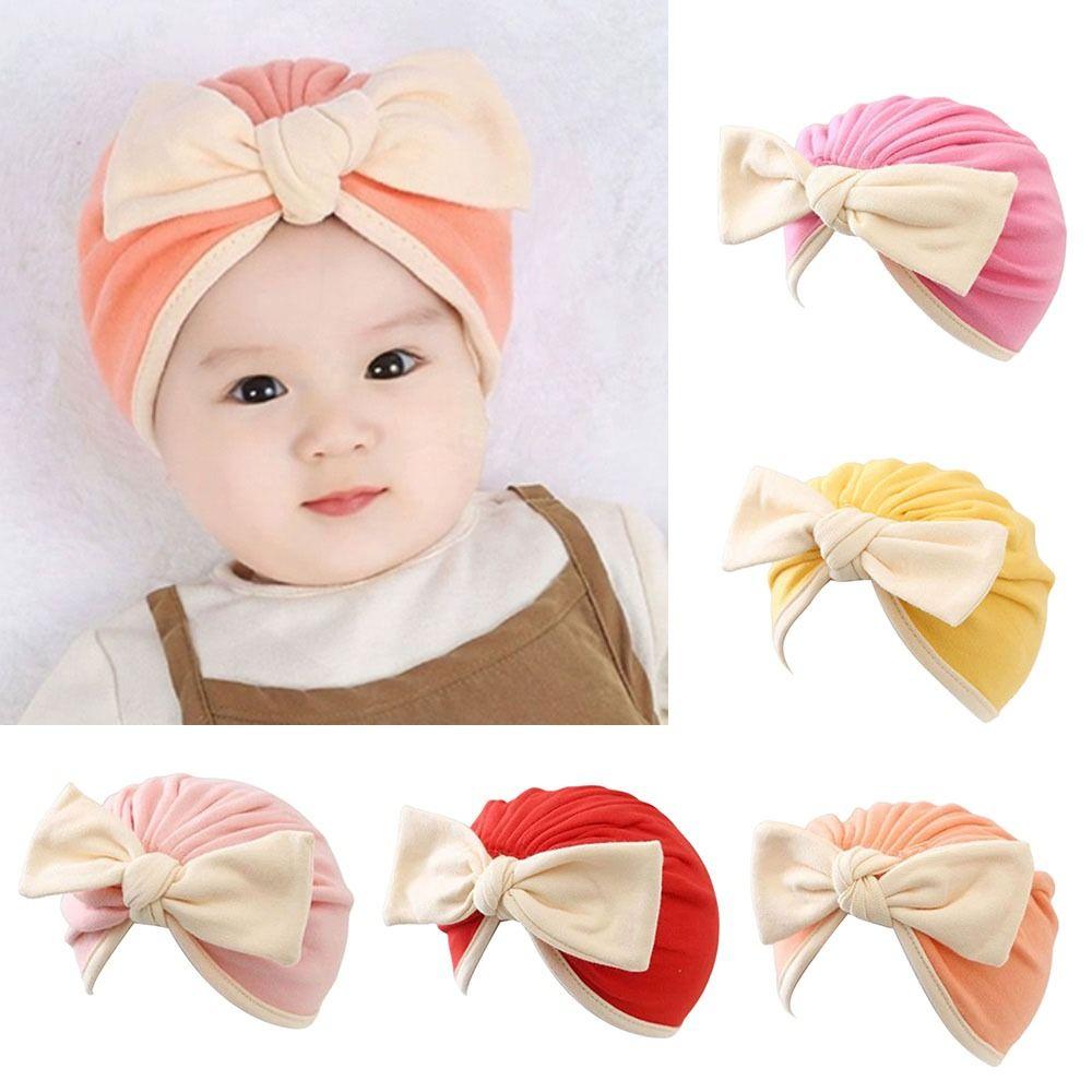 

Cotton Children Kids Bonnet Cap Lovely Newborn Infant Cap Beanies Spring Summer Autumn рожевий червоний колір