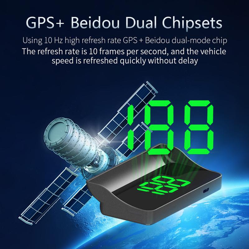 V9 Car High-definition Display KMH Digital HUD Windshield Projection Suitable for All Automotive Electronic Components
