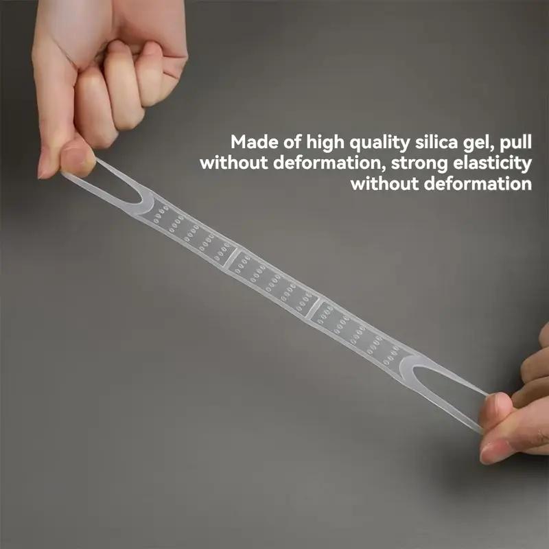 Non-Slip Clothes Hanger Covers, High Elasticity Transparent Rubber Sleeves for Wooden & Metal Hangers, Prevents Clothes Falling