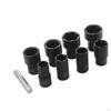 8 Pieces Impact Socket Set Nut Extractor Household Multipurpose with Removal Bar Repair Sturdy
