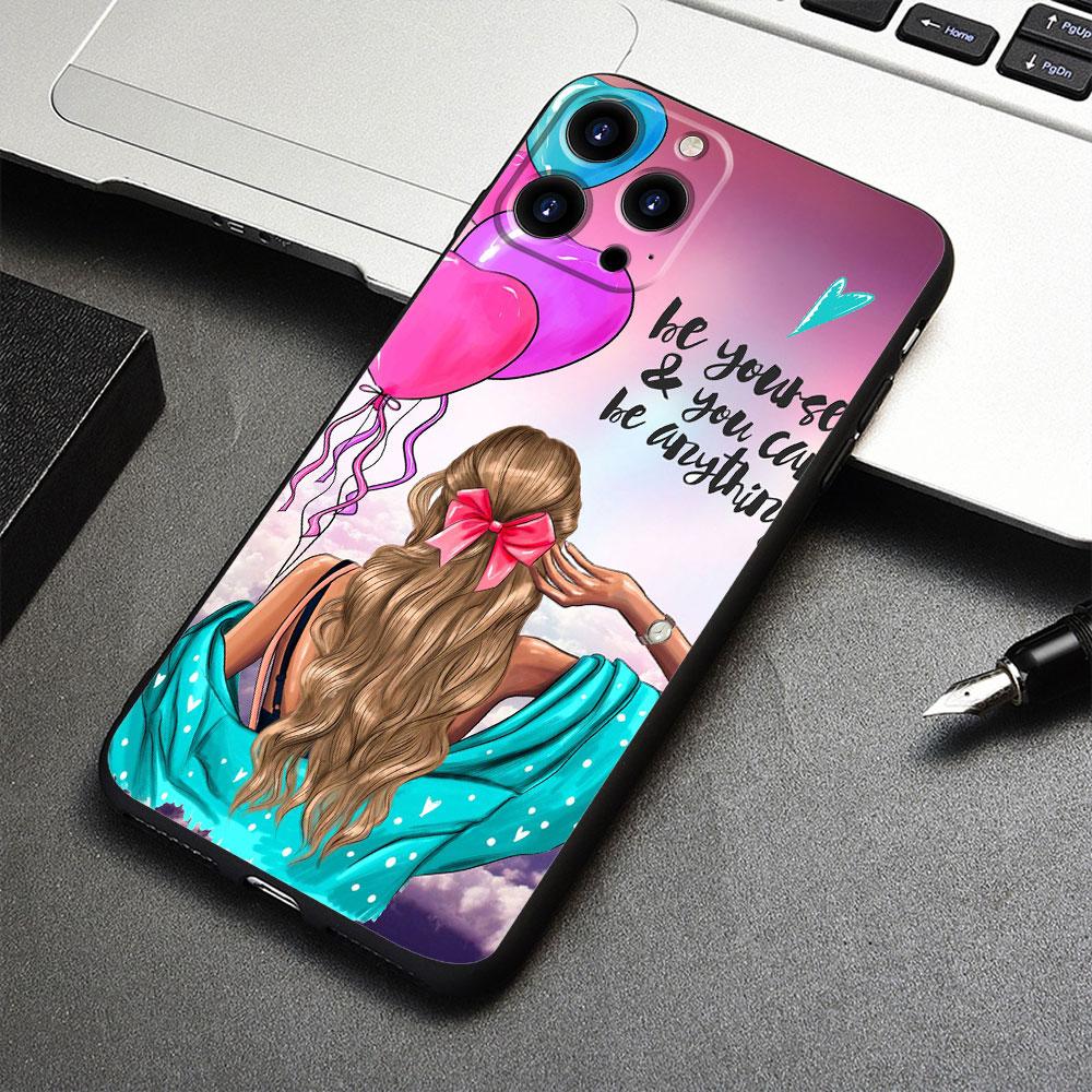 Pro iPhone 8 Plus 13 Pro Max 14 XR 12 XS 7 11 X SE2 5S Mini SE2022 6S 5 SE Pouzdro Žena Móda dívka Super Máma miminko TPU