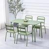 Modern Wrought Iron Outdoor Table & Chair Set for Garden, Courtyard, or Balcony