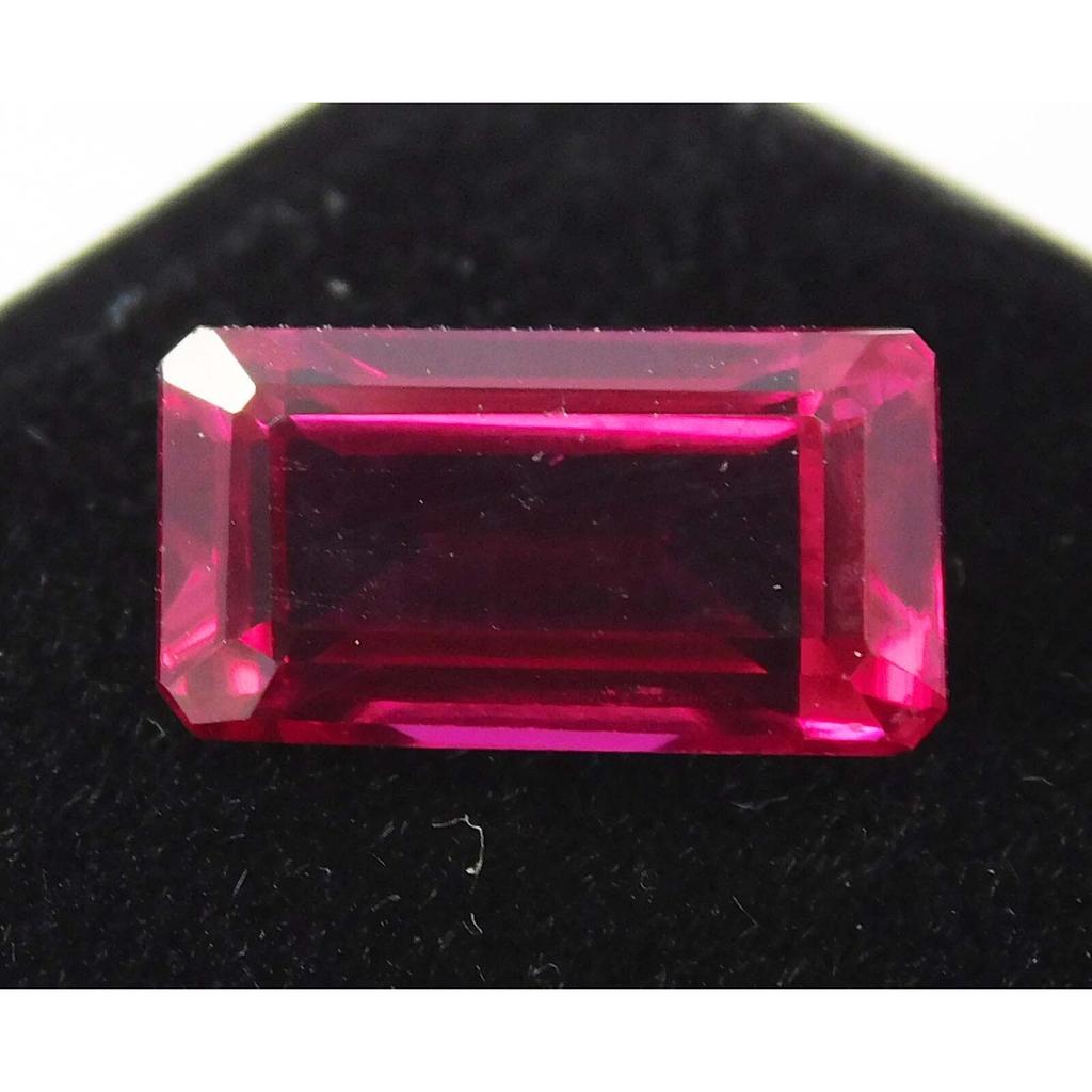 Natural Red Ruby Loose Gemstone 5.75 Ct Emerald Shape for Jewelry Making and Gem Collections
