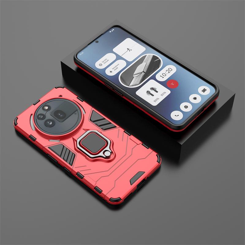 

Чехол для телефона с магнитным кольцом для Nothing Phone 3a Pro, чехол для Nothing Phone 3a Pro, противоударный защитный чехол Funda Back Cover Nothing Phone 3a Pro красный