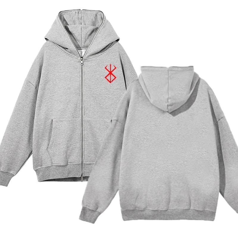 European and American fashion zippered sweatshirt Full Zip Up Hoodies