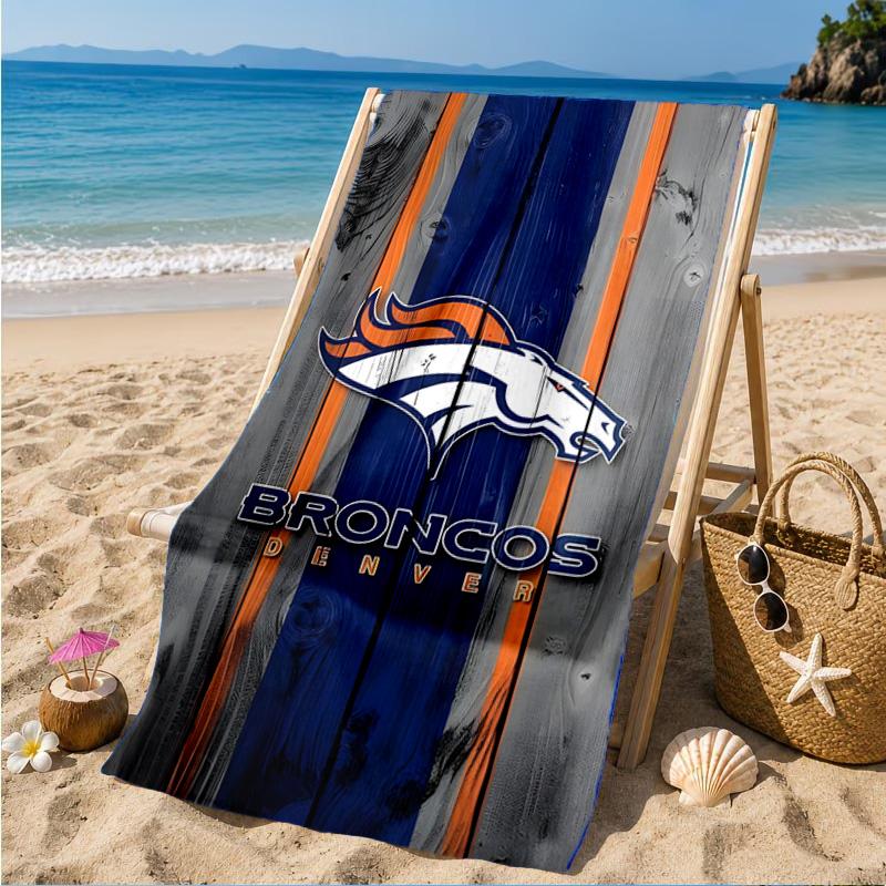 Denver Broncos Logo Strandtuch, Schnelltrocknend, Pflegeleicht, Geeignet für Fitness und Strandurlaub, Sport-Essential