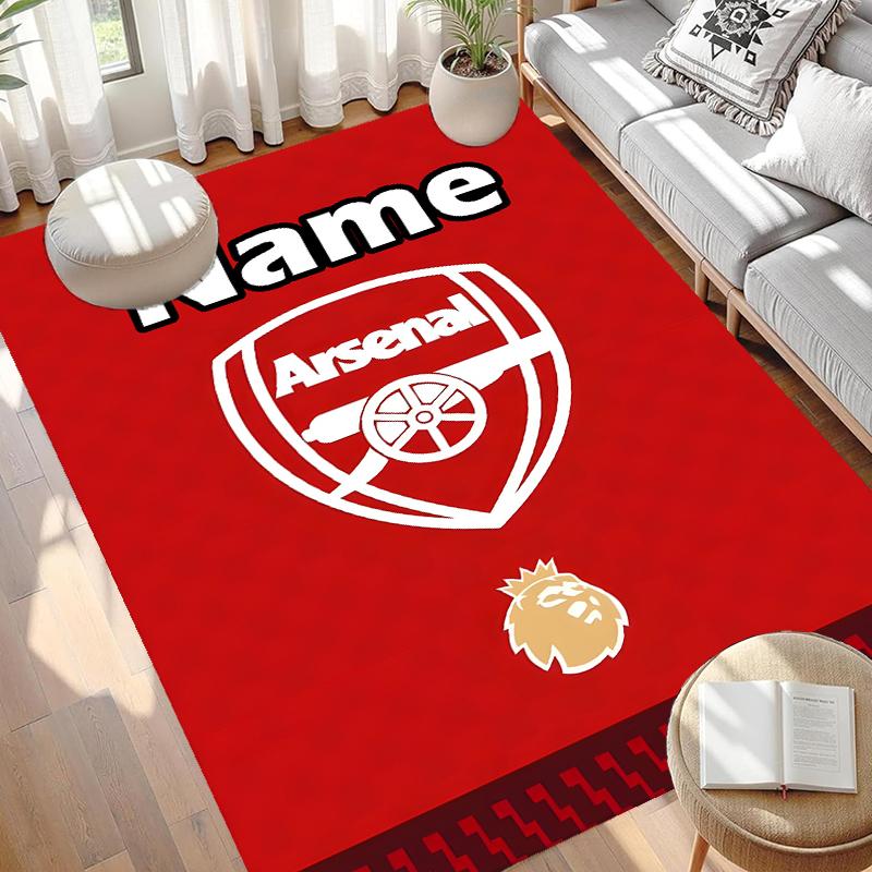 Custom Name Personalized football team Print Carpet, Versatile Home Decor Rug, for Playroom, Apartment, Balcony, Entryway, Hallway Gift