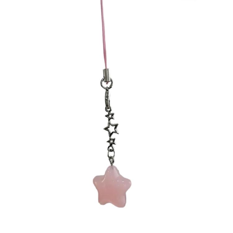Eye Catching Phone Pendant Star Keychain Phone Charm Keyringfor Women and Girls