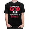 Custom Connect To God The Password Is Prayer T Shirt Men Pure Cotton Tshirt Casual Tees Streetwear Tshirt