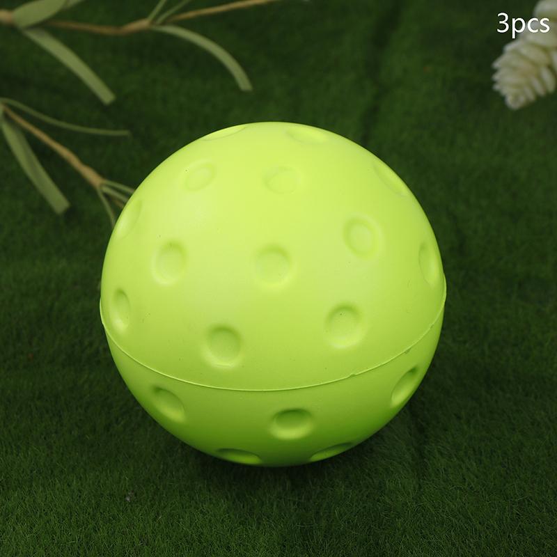 1/3pcs 74mm Training Paddle Ball Durable Indoor Pickleball Balls PU Foam Pickleball Soft Silent For Competition And Practice