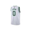 Nike Tricou de baschet cu imprimeu logo echipă NBA, Ediție Fan Sezonul 22-23, Topuri unisex exclusive Alb Verde DN2070-100