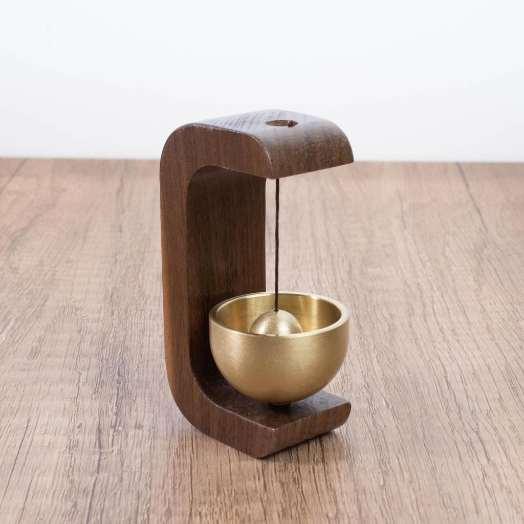 Wireless Black Walnut Entry Reminder Doorbell Pendant