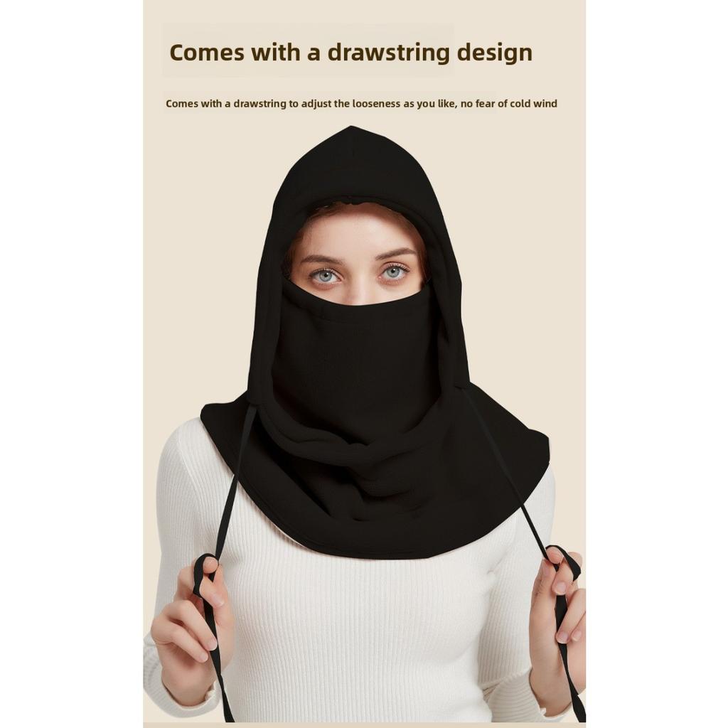 Polar Fleece Winter Hat Riding Windproof Ski Mask Women's Hat Scarf Integrated Outdoor Sports Warm Hood