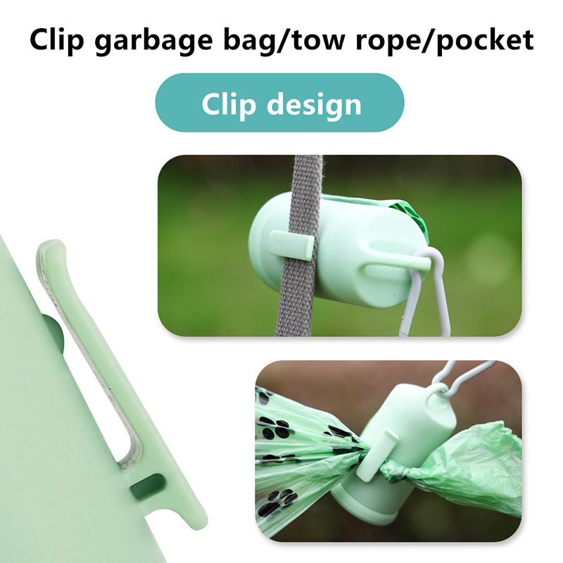 2Pcs Dog Poop Bag Carrier Portable Pet Waste Bag Dispenser Simple Stylish Dog Garbage Holder Dispensers Cleaning Supplies
