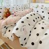 Set Lenzuola 4 Pezzi Orso Fiocco Cotone Lavato Lilang