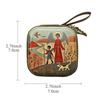 Square Cartoon Rosary Pouch with Feather Zipper, 7x7cm, 3.3cm Thick - Original Cross-Border Design