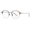 Unisex Full Frame Pure Titanium Eyeglasses with Acetate Oval Eyebrow Line