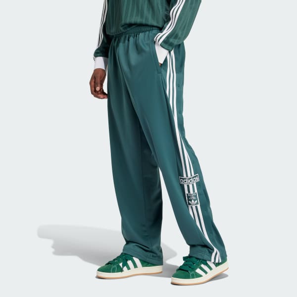 Adidas Originals Adibreak Pants Retro Patchwork Side Stripe Elastic Waist Straight Leg Knit Sports Pants Men Pants Green IY9928