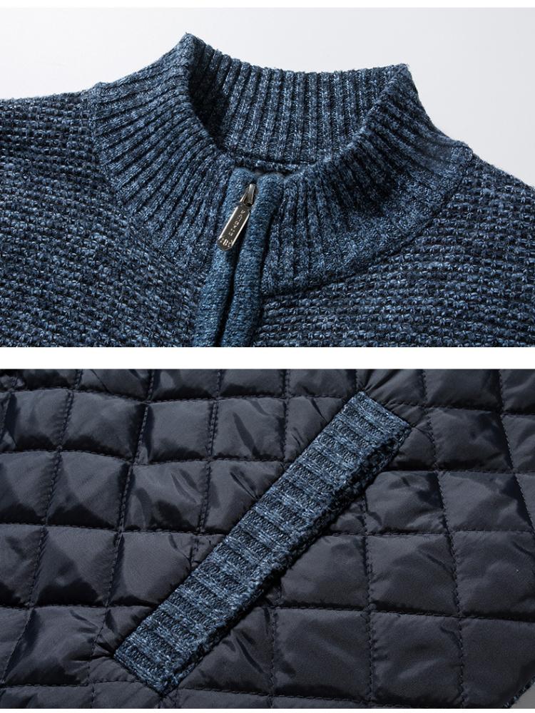 Warm Cardigan Men Fleece Zipper Sweaters Jackets Mens Fashion Slim Fit Sweater Coat