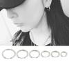 1 Pair Stainless Steel Fashion Punk Unisex Ear Hoop Circle Earrings Jewelry Gift
