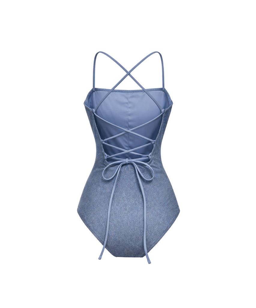 VIKINI VENDER Oa Glitter Back Strap Monokini - Blue