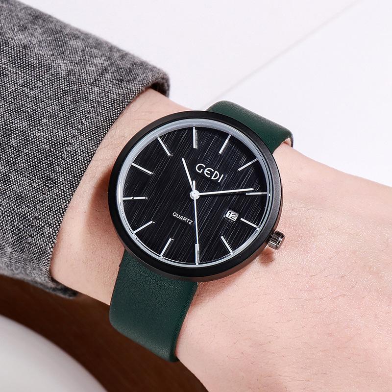 Men'S Belt Watch Fashion Single Calendar Quartz Waterproof Watch Personalized Simple Men'S Watch