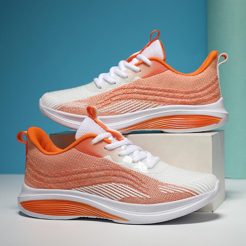 Sneakers Women's 2025 Summer New Fly-woven Mesh Breathable Running Shoes Couple Large Size Non-slip and Wear-resistant Walking Shoes