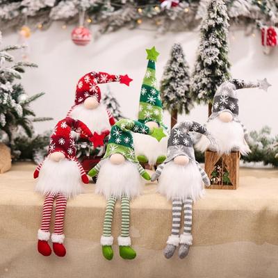 Різдвяні прикраси Різдвяний гном Санта Xmas Веселого Різдва Прикраси Приладдя Декор столу для подарунків Продукти Тканина