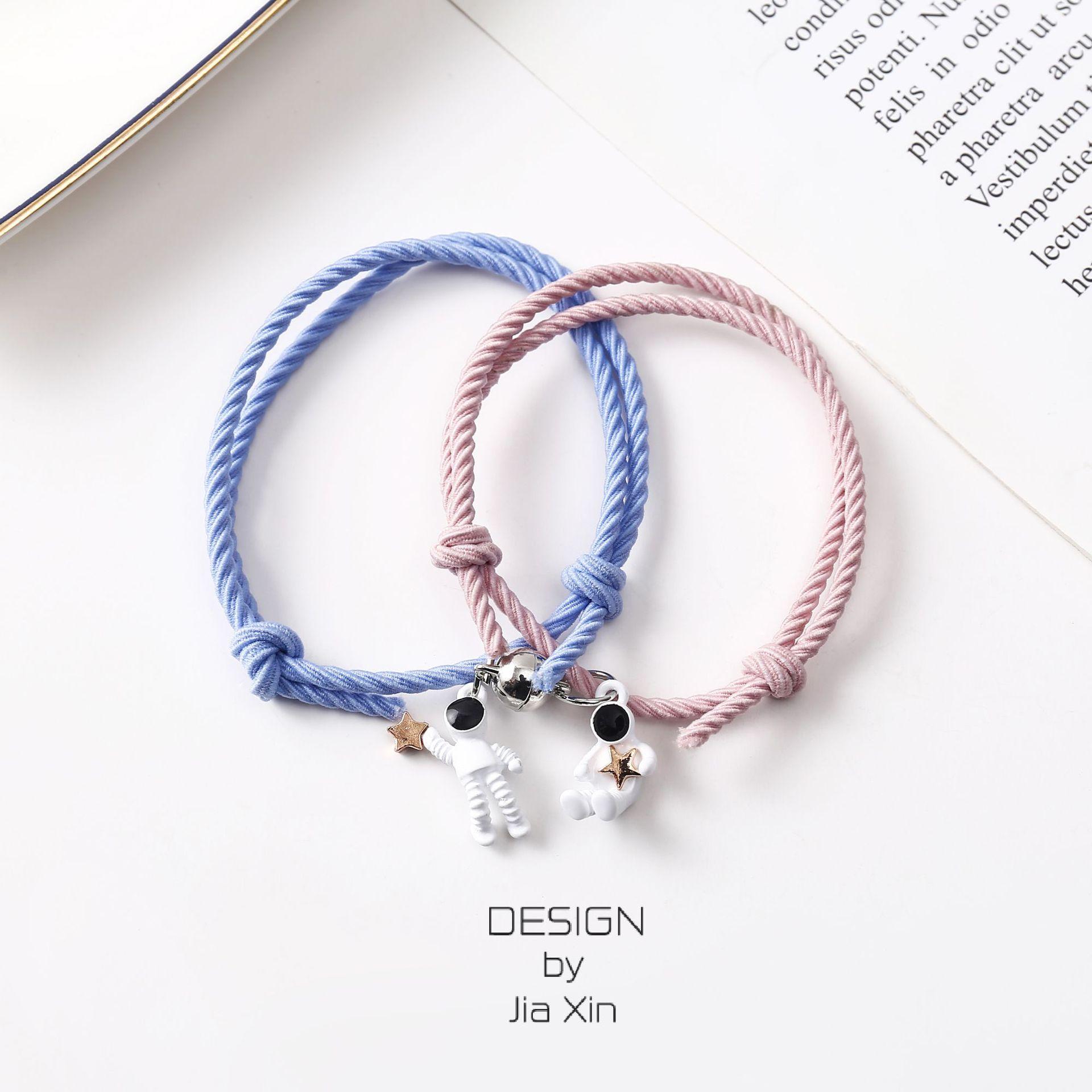 

RUI RUI YU 2 шт., браслет со звездами астронавта для женщин, влюбленных, пара, магнит, Шарм, женские и мужские парные украшения для дружбы