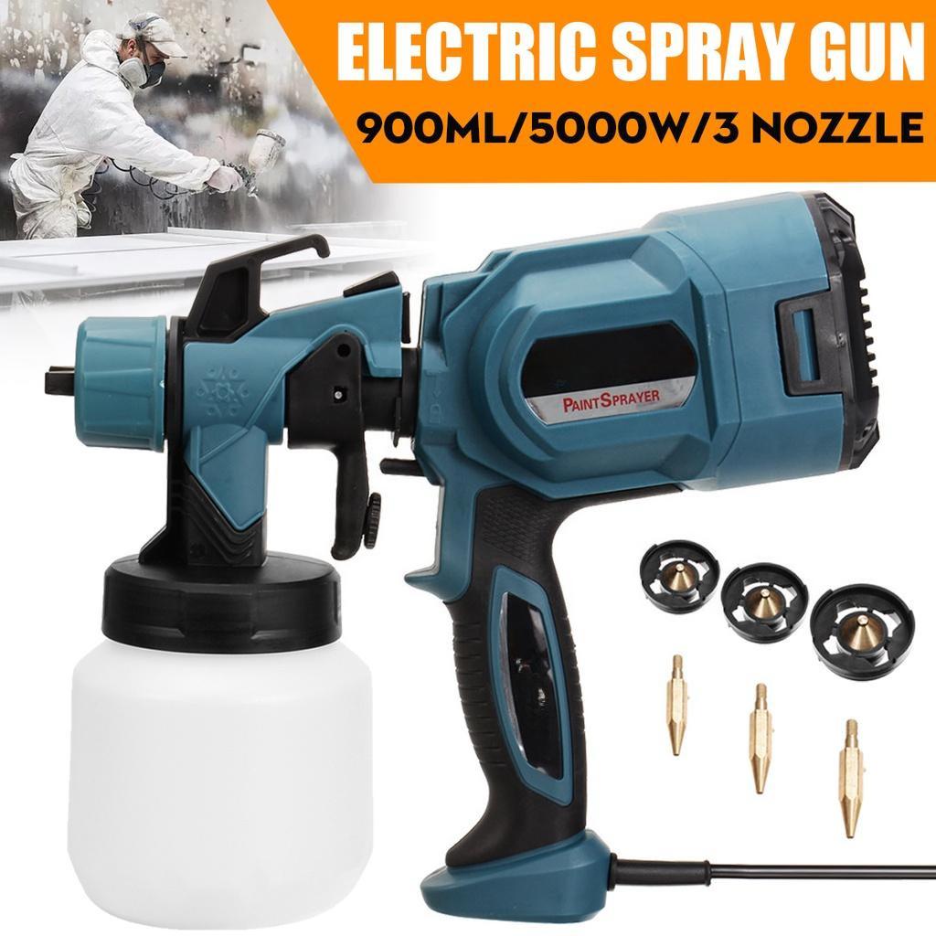 High Power Home Electric Paint Sprayer 5000W with 3 Nozzle Easy Spraying and Clean for Beginner 110V-220V Electric Spray Guns