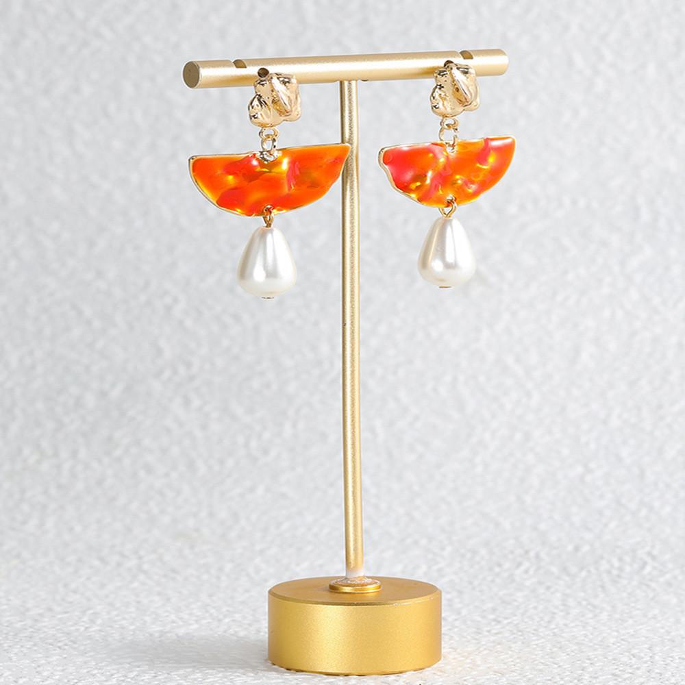 Unique Geometric Pearl Drop Earrings For Women Trendy And Stylish Summer Accessories Fashion