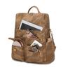 PU Backpack Multi Pocket Zipper Closure Casual Daypack for Women Daily Travel