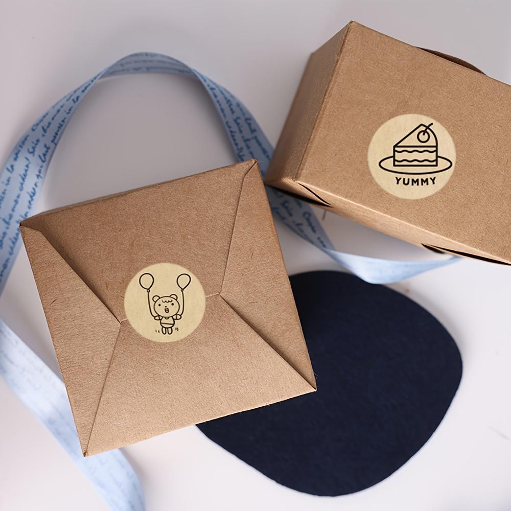 Kraft Paper Birthday Stickers for Gift Wrapping, Decorative Envelope Seals, And Stationery Labels.
