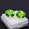 Precious Pair Natural Green Peridot Oval Cut 24.10 Ct Loose Gemstone CERTIFIED