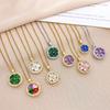 Necklace Rotating Four-petaled Flower Necklace Accessories Women's Simple Light Luxury Niche Design Sense Does Not Fade Titanium Steel Accessories