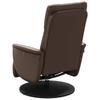 Foldable Massage Armchair with Footrest, Brown, Faux Leather