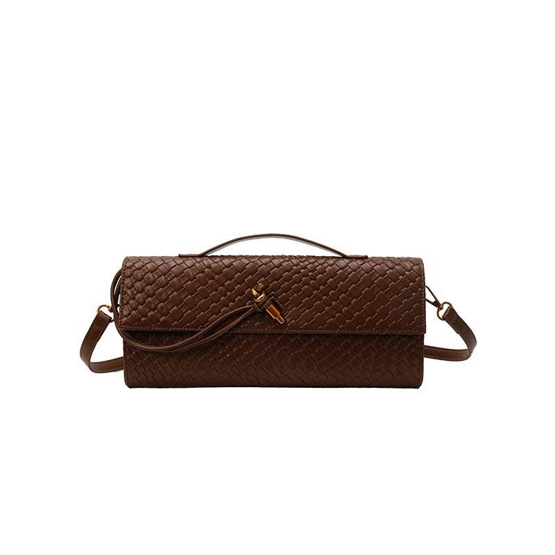 2026 New Style Woven Bagel Cross-body Bag Retro Handbag Simple Light Luxury Shoulder Bags
