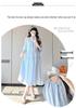 2026 Korean Style Plus Size Loose Mid-Sleeve Maternity Midi Dress