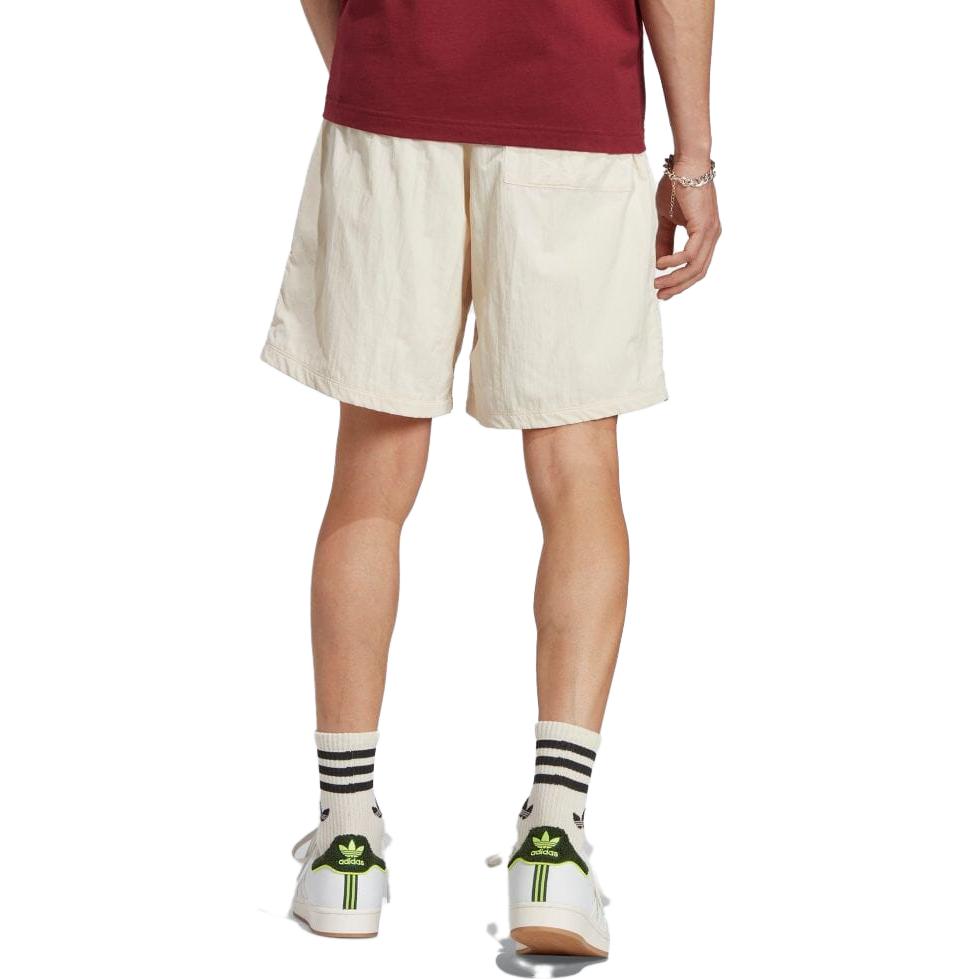 Adidas Plain Elastic Waist Straight Shorts Men Bottoms Beige IC8411