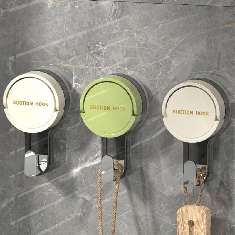 1/2/3PCS Suction Cup Hooks No Punching Wall Hooks for Bathroom Kitchen Bedroom Reusable Towel Clothes Hanger Hook Home Organizer