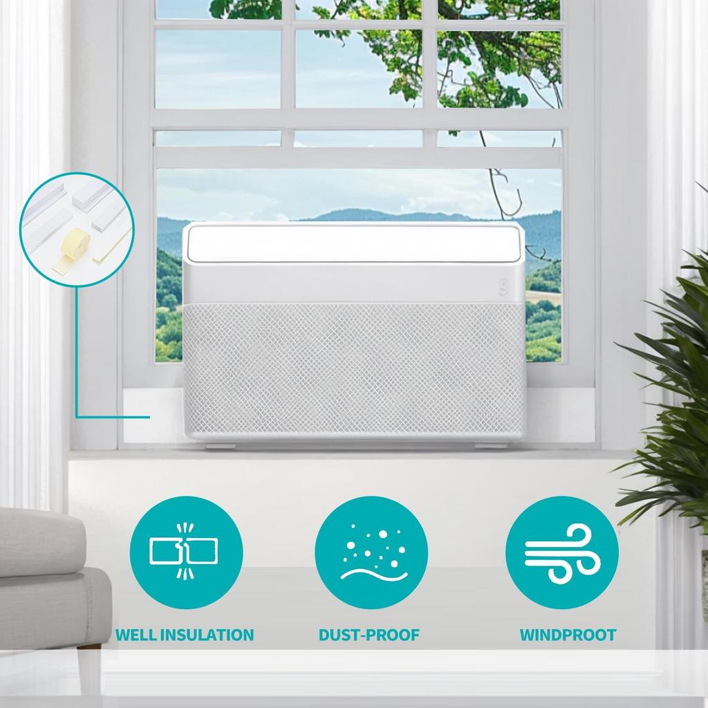 Foam Block for Midea U Shaped Window Air Conditioner Units, Air Conditioner Window Seal Kit,Winter Summer,Prevent Cold/hot Air Leakage.