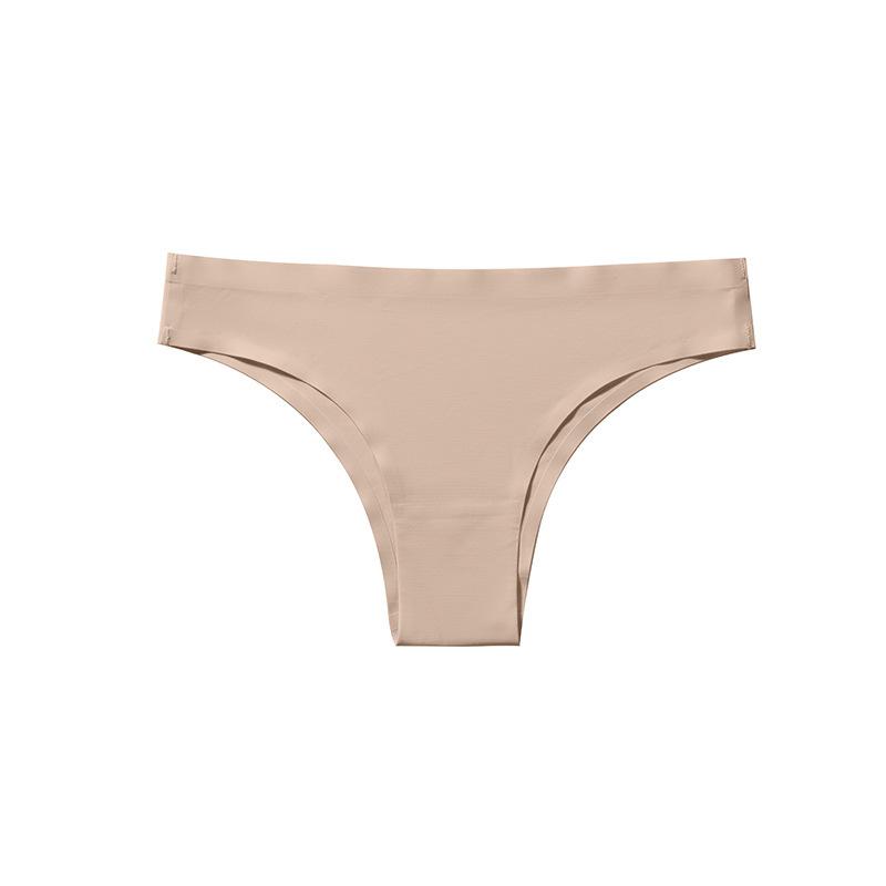 Seamless Brazilian-style Low-rise Semi-covering Briefs for Women – Sensual, Skin-like Ice Silk Knickers