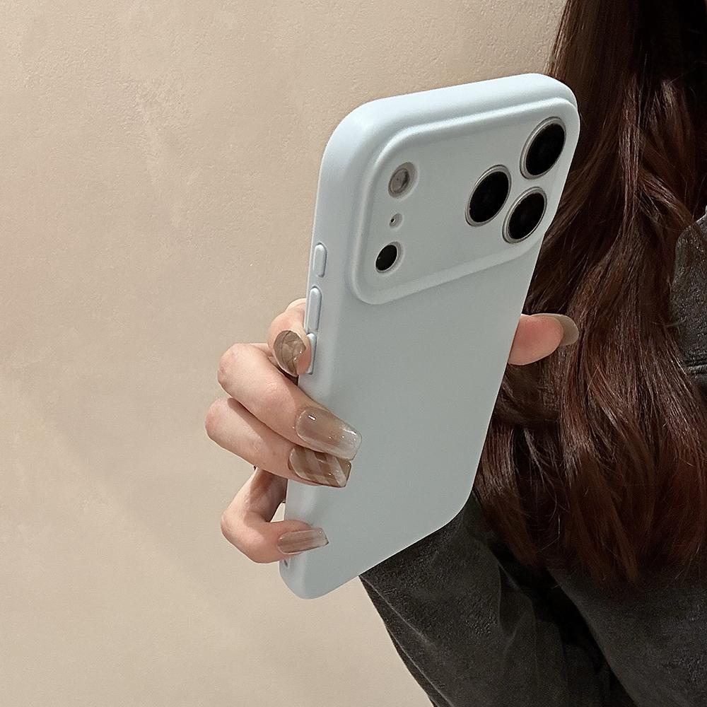 Silicone Shockproof Phone Case for Iphone 17 Air 16 Pro Max 15 Plus 14 Pro 13 12 11 Camera Lens Protective Minimalist Fully-Covered Frosted Cover