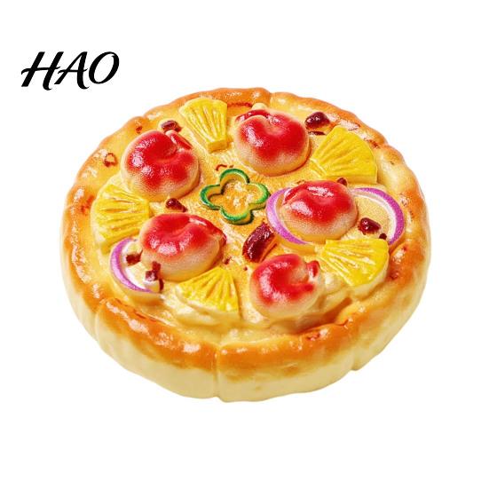 Handmade Jewelry Making Components 2Pcs Mini Resin Pizza Ornaments, Realistic Miniatures, Tiny Food Ornaments for DIY Craft Project, Doll Mansion