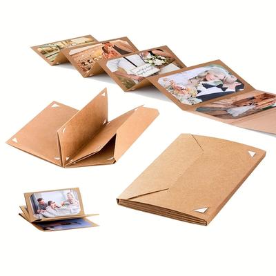 1pc 6-Inch Photo Postcard Album, Accordion DIY Folding Photo Album, Card Fold-Out Photo Album Sleeve