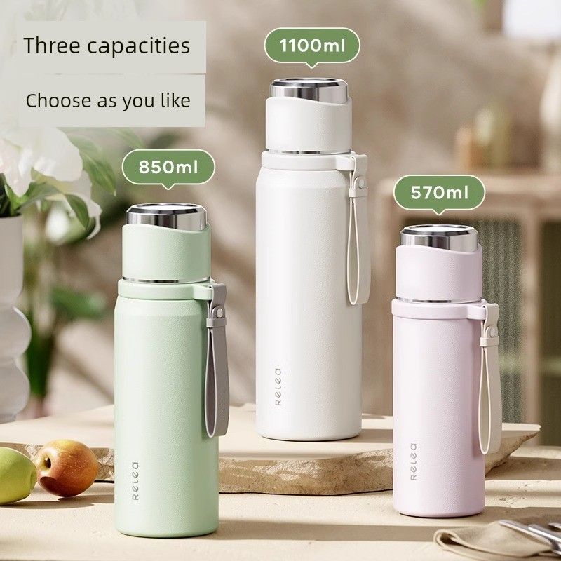 Biological Large Capacity Vacuum Cup Women Outdoor Portable Water Cup Good-looking Stainless Steel Kettle Water Cup for Men