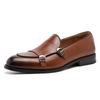 Loafers Men'S Genuine Leather Shoes British Style Business Lazy Casual Double Button Loafers Versatile Men'S Shoes Wedding Shoes