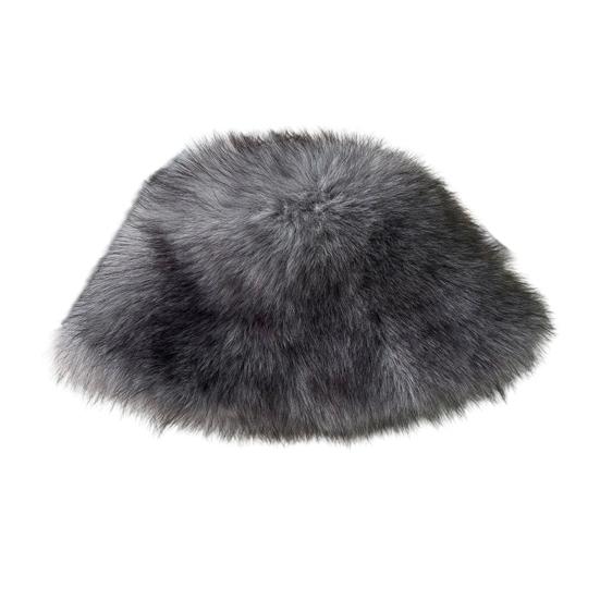 Women's Fuzzy Faux Fur Bucket Hat Winter Plush Furry Ladies Hat Fluffy Sherpa Fisherman