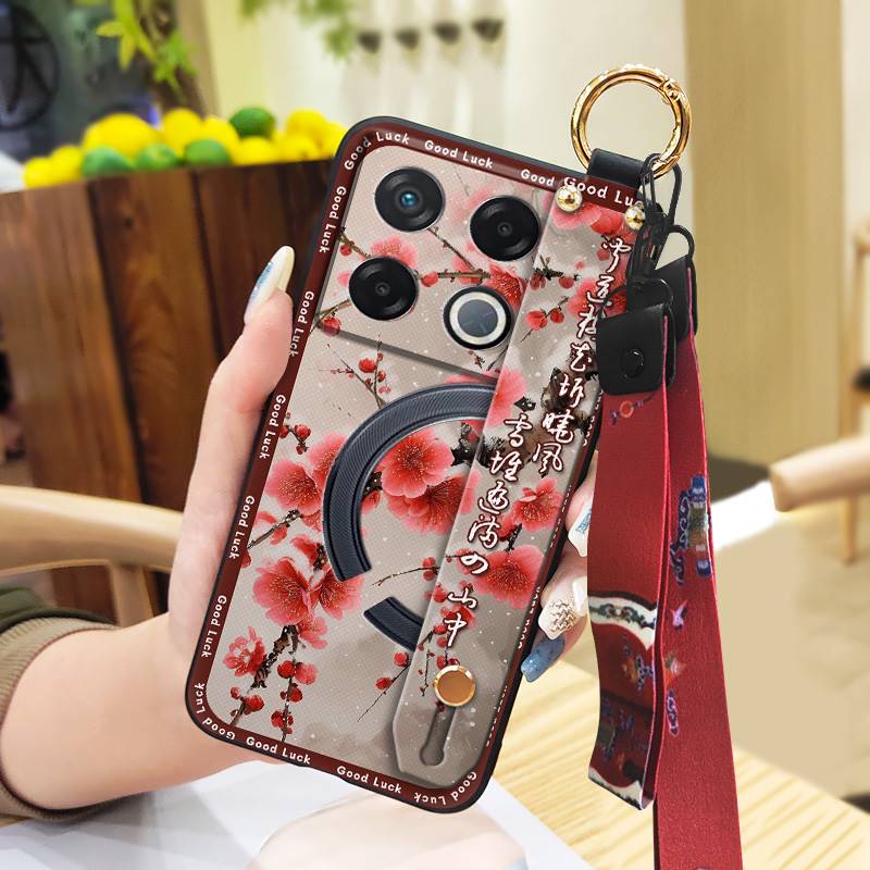 Protective Anti-knock Phone Case For infinix GT 20 Pro/X6871 Anti-dust Dirt-resistant Fashion Shockproof Wrist Strap