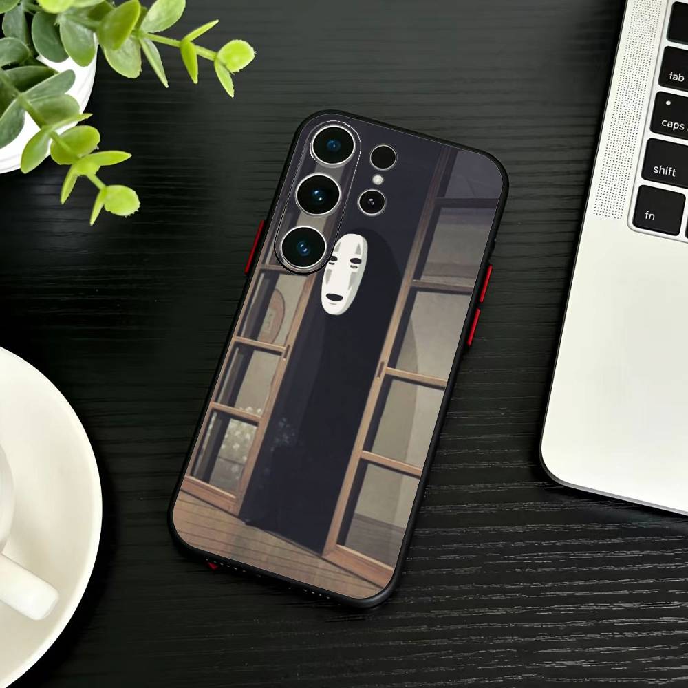 Cartoon K-Kaonashi-ES Phone Case For Samsung S26,S25,S24,S23,S22,S21,S20,S30,Ultra,Plus,Fe,Note,5G Black Cover